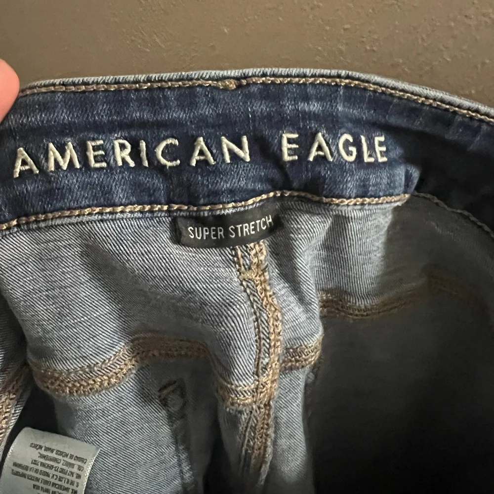 AMERICAN EAGLE Super Stretch Skinny Denim Jeans Dark Wash Women's Size 14 Reg‎